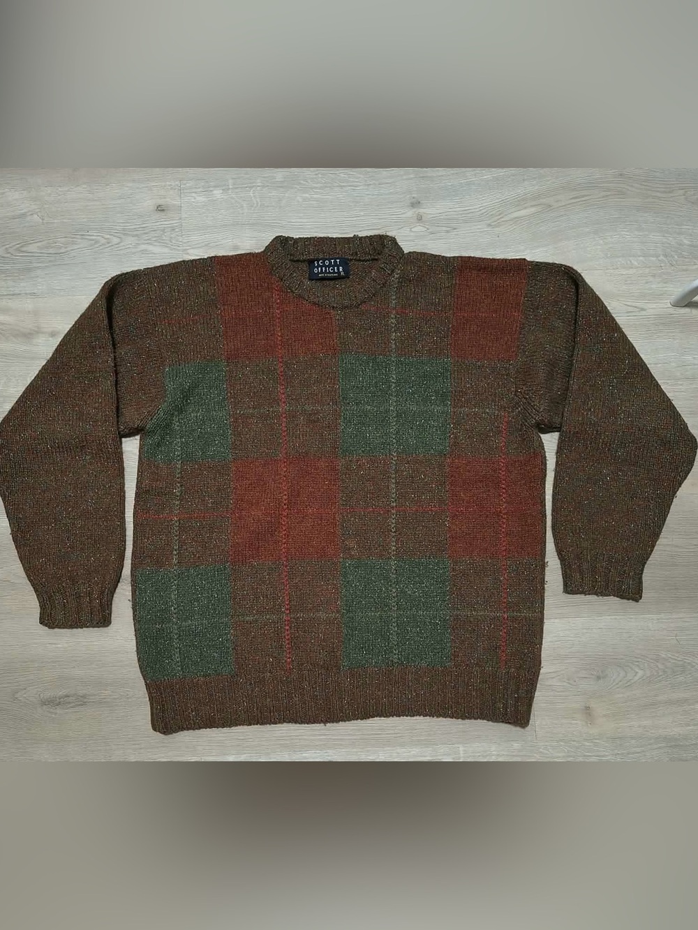Vintage Scott Officer Men’s Grandpa Wool Blend Pull Over Sweater